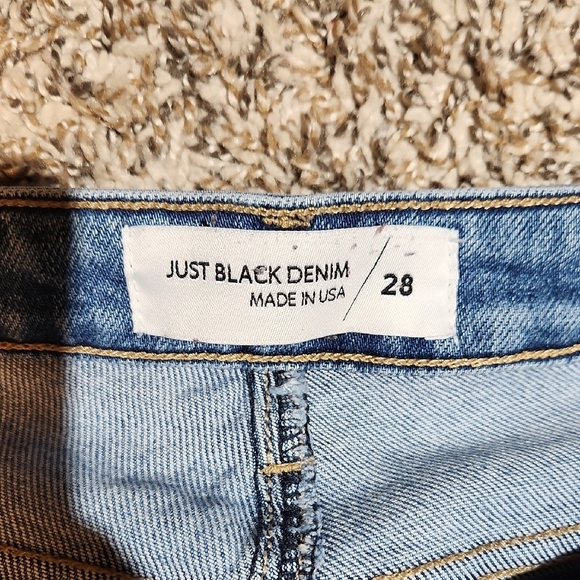 Women's Blue Distressed Jeans - Picture 2 of 5